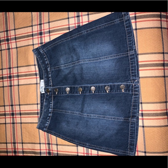 Mudd Button Front Denim Skirt - Picture 3 of 3